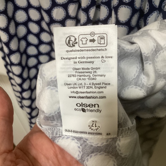 Olsen (Germany) dress NWT size 12 cotton/modal - Picture 7 of 7